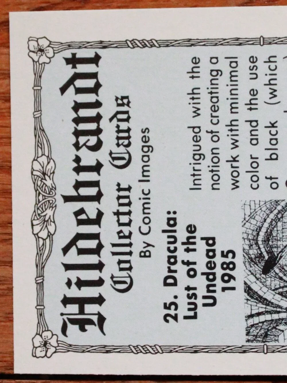Vintage Greg Hilderbrandt (w/ Comic Images) 1992 Trading Cards